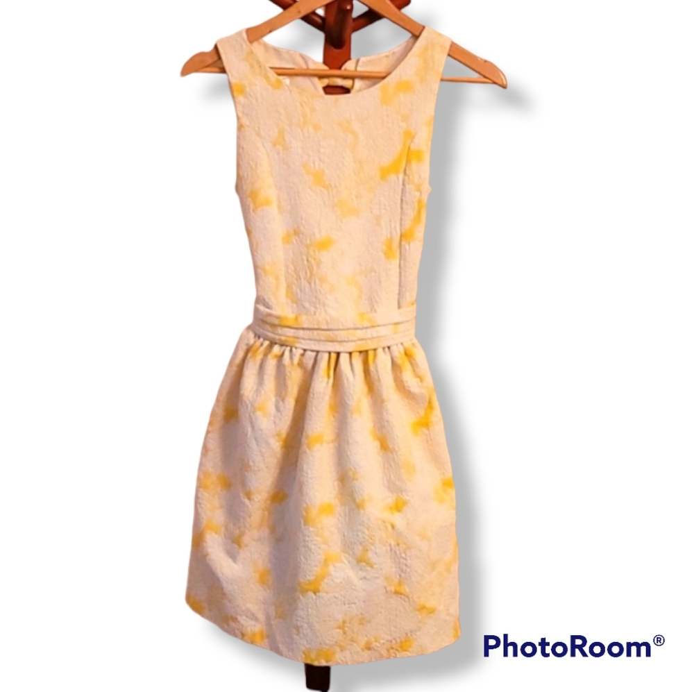 Bonnie Jean Yellow Sheath Dress Sleeveless Bateau Neckline
